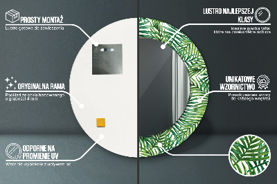 Espelho redondo decorativo Palmeira tropical