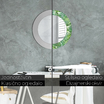 Espelho redondo decorativo Palmeira tropical