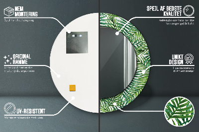 Espelho redondo decorativo Palmeira tropical