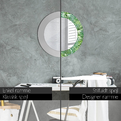 Espelho redondo decorativo Palmeira tropical