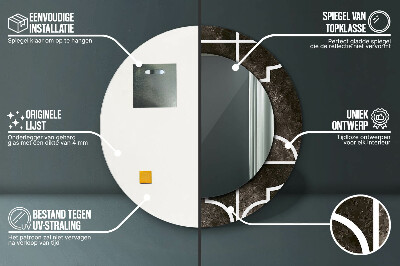 Espelho decorativo redondo Azulejos antigos