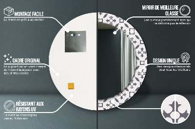 Espelho redondo decorativo Azulejos antigos