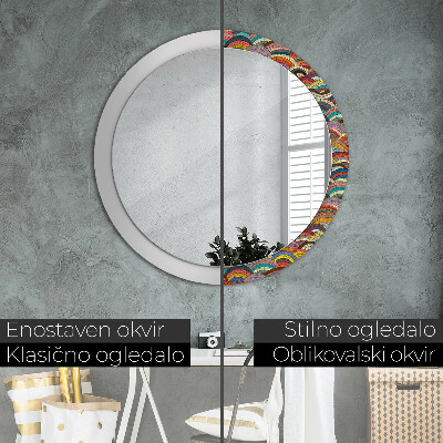 Espelho decorativo redondo ornamento boêmio