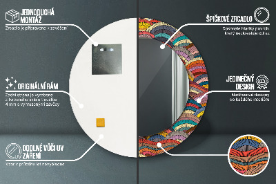 Espelho decorativo redondo ornamento boêmio