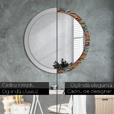 Espelho decorativo redondo ornamento boêmio