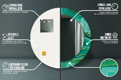 Espelho redondo decorativo Mármore de jaspe ágata