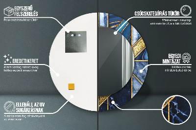 Espelho redondo decorativo Mármore moderno