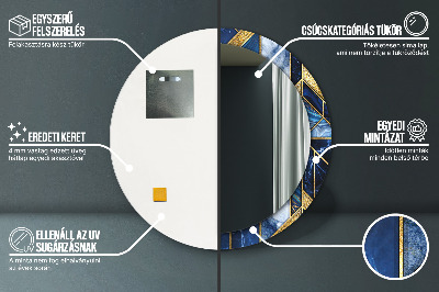 Espelho redondo decorativo Mármore moderno