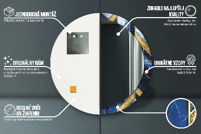 Espelho redondo decorativo Mármore moderno