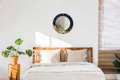 Espelho decorativo redondo Mármore azul