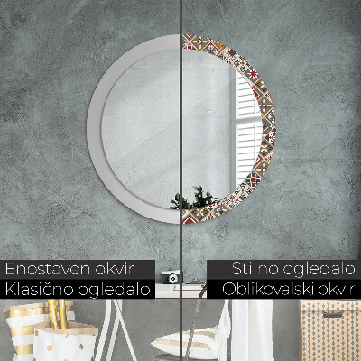 Espelho redondo decorativo Padrão turco