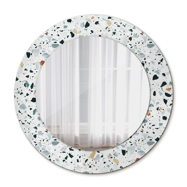 Espelho redondo decorativo Pedra natural