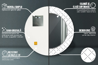 Espelho decorativo redondo Linhas transversais