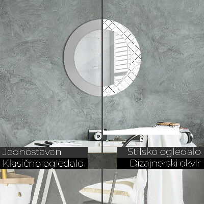 Espelho decorativo redondo Linhas transversais