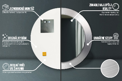 Espelho redondo decorativo Aço brilhante