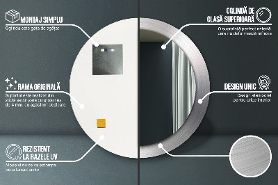 Espelho redondo decorativo Aço brilhante