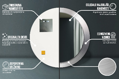 Espelho redondo decorativo Aço brilhante