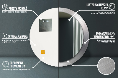 Espelho redondo decorativo Aço brilhante