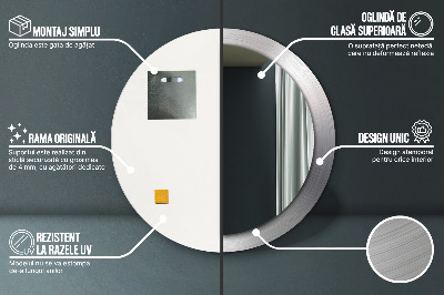 Espelho redondo decorativo Aço brilhante