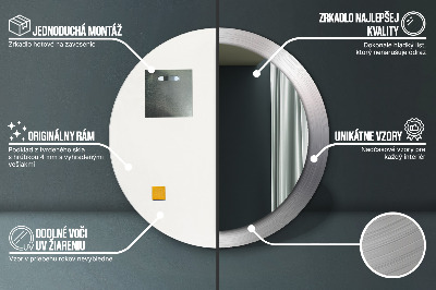 Espelho redondo decorativo Aço brilhante