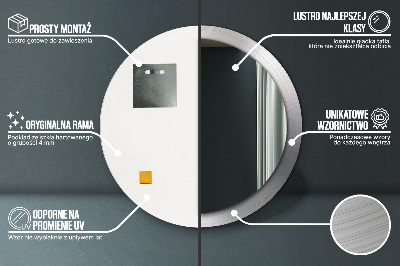 Espelho redondo decorativo Aço brilhante