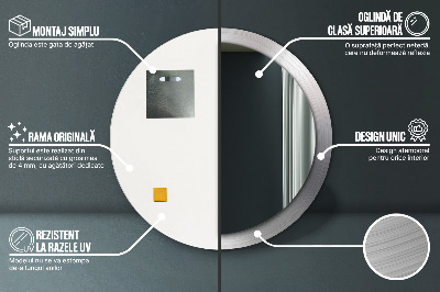 Espelho redondo decorativo Aço brilhante