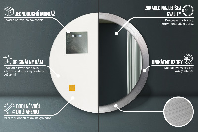 Espelho redondo decorativo Aço brilhante