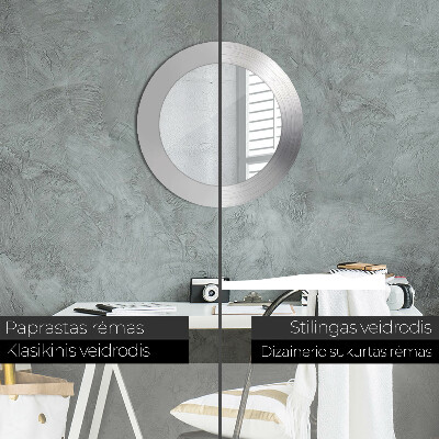 Espelho redondo decorativo Aço brilhante