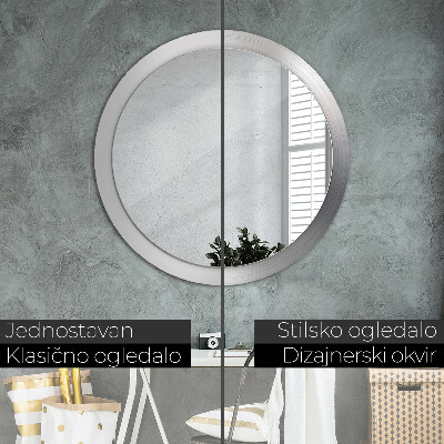 Espelho redondo decorativo Aço brilhante