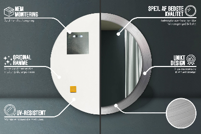 Espelho redondo decorativo Aço brilhante