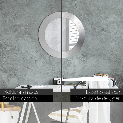 Espelho redondo decorativo Aço brilhante