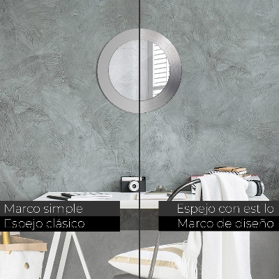 Espelho redondo decorativo Aço brilhante