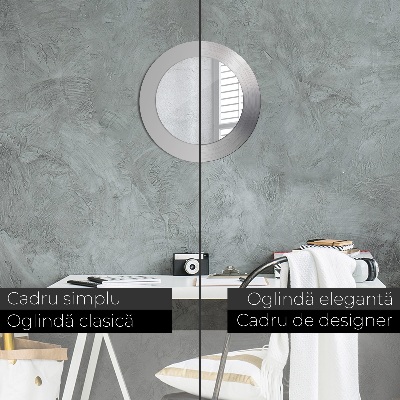 Espelho redondo decorativo Aço brilhante
