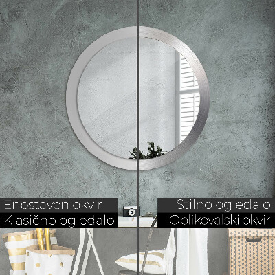 Espelho redondo decorativo Aço brilhante