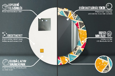 Espelho decorativo redondo Composição retrô