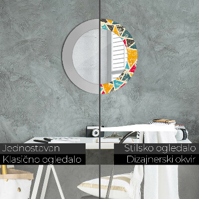 Espelho decorativo redondo Composição retrô