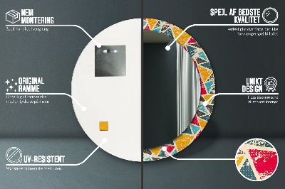 Espelho decorativo redondo Composição retrô