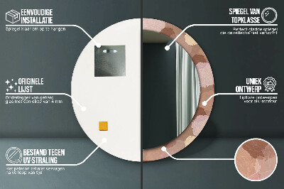 Espelho redondo decorativo Composição de rosas