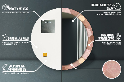 Espelho redondo decorativo Composição de rosas