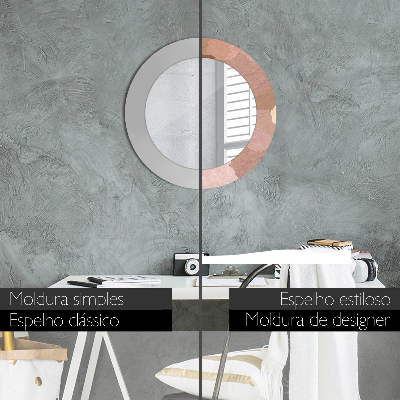 Espelho redondo decorativo Composição de rosas