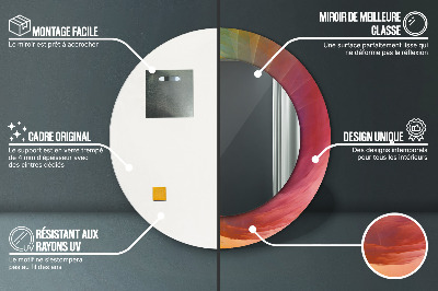 Espelho decorativo redondo Espiral hipnótica