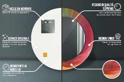 Espelho decorativo redondo Espiral hipnótica