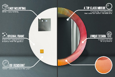 Espelho decorativo redondo Espiral hipnótica