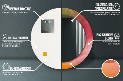 Espelho decorativo redondo Espiral hipnótica