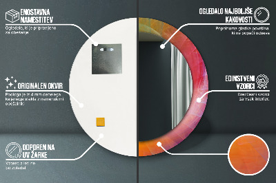 Espelho decorativo redondo Espiral hipnótica