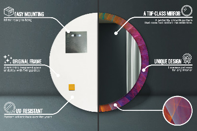 Espelho decorativo redondo Espiral hipnótica