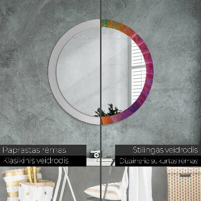 Espelho decorativo redondo Espiral hipnótica