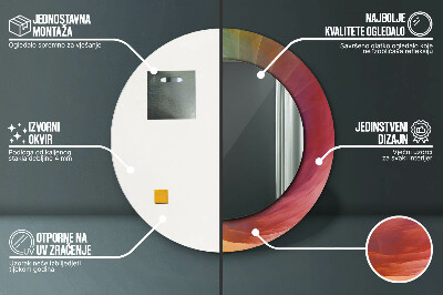 Espelho decorativo redondo Espiral hipnótica