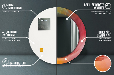 Espelho decorativo redondo Espiral hipnótica