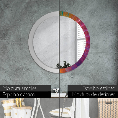 Espelho decorativo redondo Espiral hipnótica